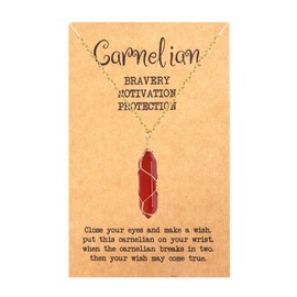 Red Carnelian Necklace for Women Carnelian Crystal Necklace Genuine Carnelian Necklace Healing Carnelian Stone Necklace Jewelry Gifts for Girls