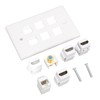 Wall Plate 6 Ports HD Multimedia Interface CAT6 TV F