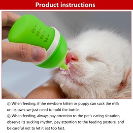 Pet Feeding Bottle for Puppies and Kittens,40ml Green