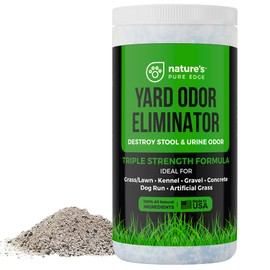 Nature's Pure Edge Yard Odor Eliminator. Perfect for Artificial Grass, Patio, Kennel, and Lawn. Instantly Removes Stool and Urine Odor. Long Lasting. Kid and Pet Safe.