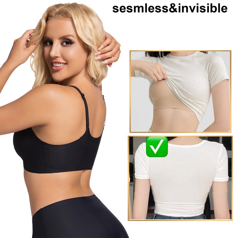 PRETTYWELL Bralettes for Women Padded, Cross-Back Bras for Women Wirefree,