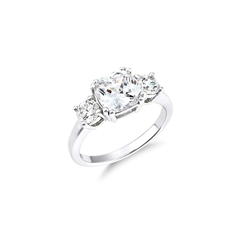 Sterling Silver 3.00ct MEGHAN MARKLE 3 Stone Engagement Ring size