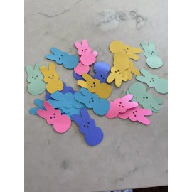 Unbranded Easter Bunny Peep Peeps Paper Die Cut Embellishments 15 Pieces  scrapbooking