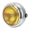 7in 55W Motorcycle Grill Headlight Vintage Style High/Low Beam Halogen
