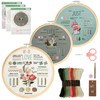 VINATO Kit Ricamo Principianti, Completo con 30 Punti, Telaio Bambù