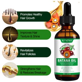 KPNEMA Batana Oil for Hair Growth, 2 Pack 100% Pure Natural Organic, Moisturizing Skin and Hair Care for Dryness and Roughness, Anti-aging (2.02 Fl Oz (Pack of 2))