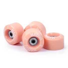 MADIVO Replacement Wheels + Ball Bearing for Roller Skates 54 mm x 32 mm | Set of 4 Wheels 82A ABEC-7 Bearings | Roller Skate Wheels for Quad Skates for Outdoor and Indoor Use