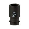 Kyoto Tool (KTC) BP4M20TP Impact Wrench Socket, Opposite Side Dimensions: 0.8 x Insertion Angle: 0.5 x Total Length: 2.0 inches (20 x 12.7 x 52 mm), Semi-Deep Thin