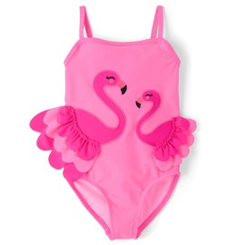 Gymboree,Girls,and Toddler One Piece Swimsuit,Pink Flamingos,12-18 Months