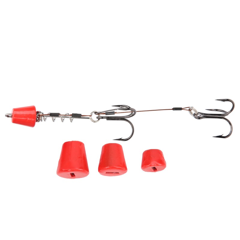 Portable Fishing Steel Wire Fishing Rigs with Treble Fish Hooks