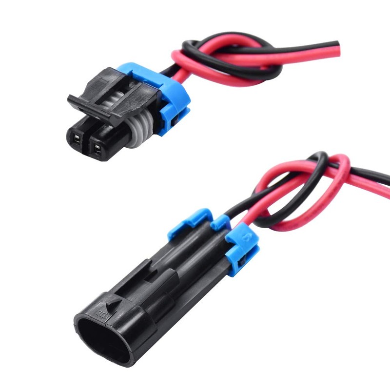 YUNPICAR 2 Pin Waterproof Electrical Connector Plug with 16 AWG