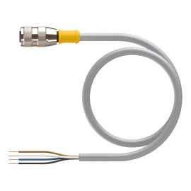 Rk4.4t-6 Cable De 6 M Con Conector M12 4 Pines Hembra Turck Gris