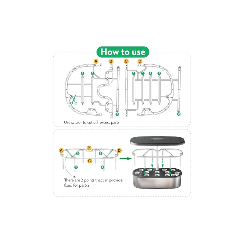 LetPot LPH-SE Hydroponics Growing System Trellis Stand with Stackable Design