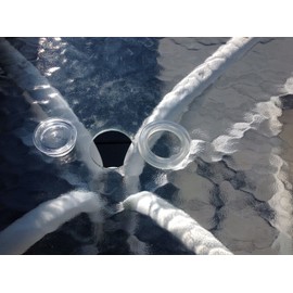 Project Patio 2 inch Umbrella Hole Ring and Plug Cap Replacement Part Set for Outdoor Glass and Acrylic Top Tables (2 - Sets)