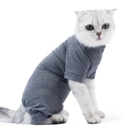 Cat Clothes, Lightweight Comfortable Cat Jacket Sweater for Cat with Sleeves for Puppy Kitten Small Medium Dogs Cats (G S)
