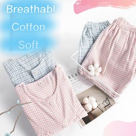 DURASIKO - Vestido de cama para pacientes, material de algodón suave para pacientes, cuidado del hogar, postoperación, ancianos, fractura, discapacidad, rehabilitación, pata de gallo gris