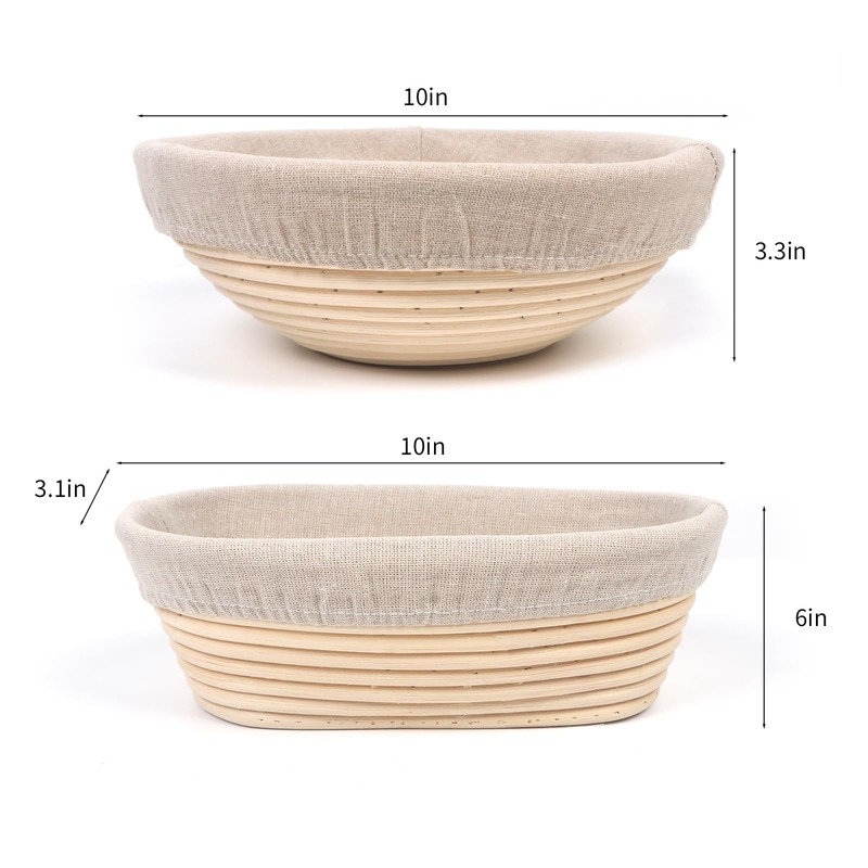 Banneton Bread Proofing Basket Set, 11 Inch Sourdough Proofing Basket