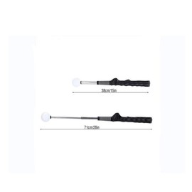 Golf Swing Practice Stick, Telescopic Golf Training Aid with Non-slip Rubber Handle, Golf Training & Warmup Practice Stick, Valentine's Day Gift:_Black_Red - Right Hand Practitioner