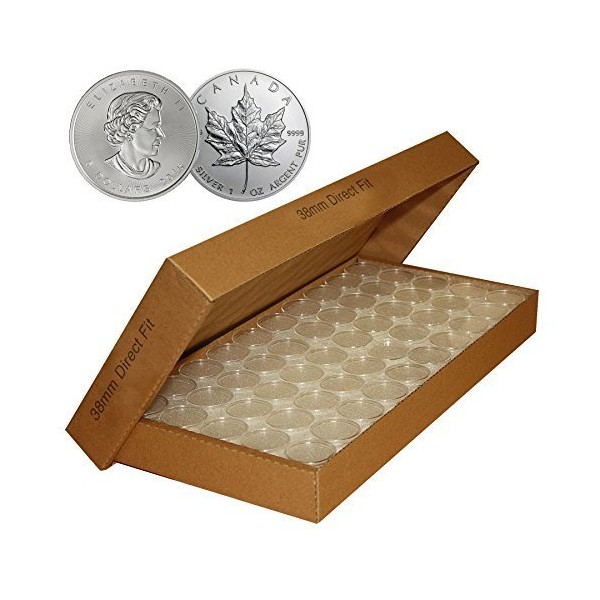 25 Direct-Fit Airtight 38mm Coin Capsules For 1 oz CANADIAN