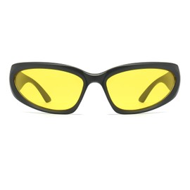 Long Keeper Polarised Sports Sunglasses Men Women Sunglasses Polarised Fishing Cycling Glasses Running Glasses Sports Glasses Wrap Around Glasses Unisex UV400, Matt Black - C5