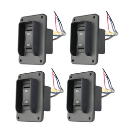 SEAFLO Stabilizer Jack Switch Power Rocker Switch, MAX 30 Amps, 12V/24V, Extend-Retract, 4 Pin Wire Harness, Momentary Reversing Polarity, IP68-Waterproof for RV Boat Truck, 4 Year Warranty (4-Pack)