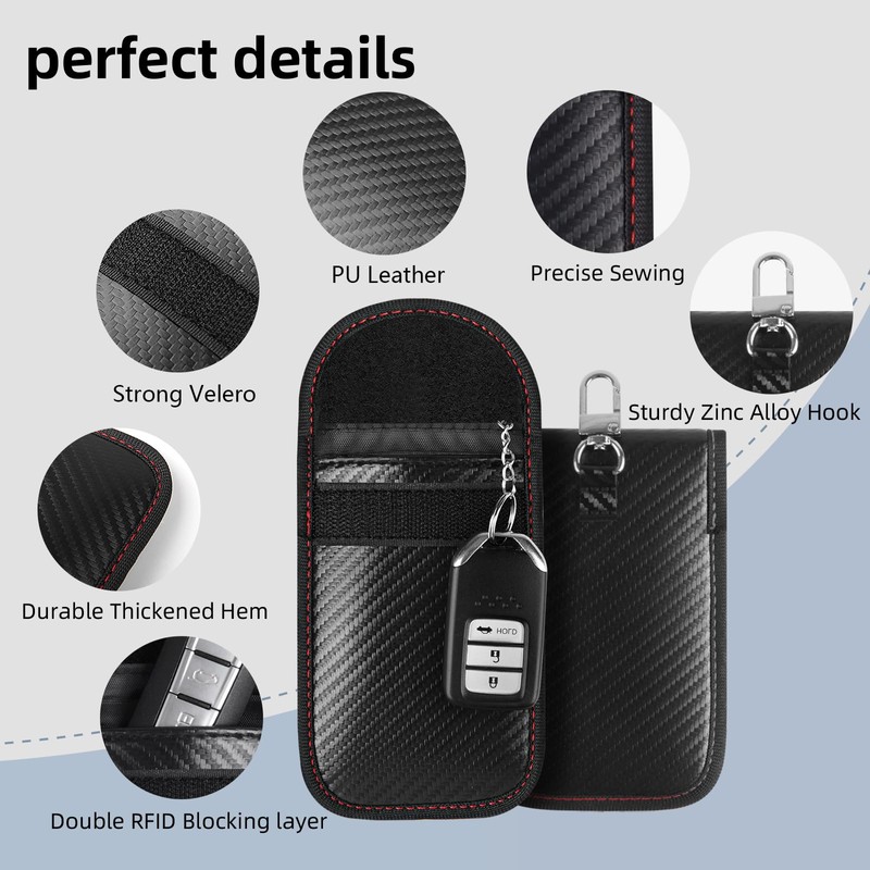 Faraday Pouch for Car Keys, RFID Key Pouch Keyless Car