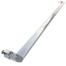 Gordon Glass 34" Brushed Nickel Framed Sliding Shower Door Towel Bar with Clear Acrylic Brackets