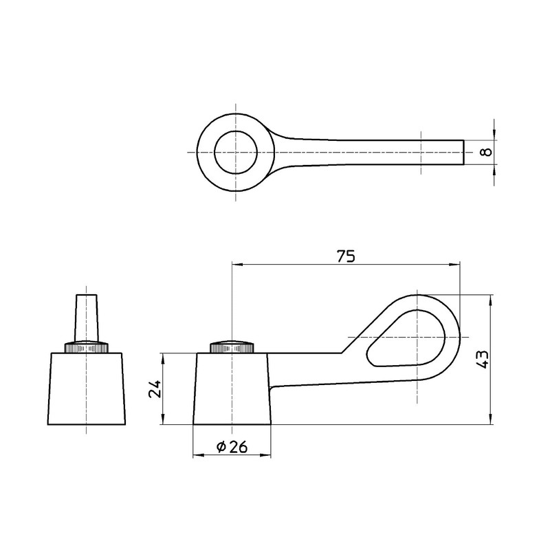 SANEI PR23F One-Touch Lever with One-Touch Operation, Open/Close with 4
