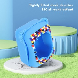 Silikonhülle für Bitzee Interactive Toy Digital Pet, Schützende Hauthülle mit Trageband, Kratzfeste Reise-Aufbewahrungstasche für Elektronische Haustiere (Blue)