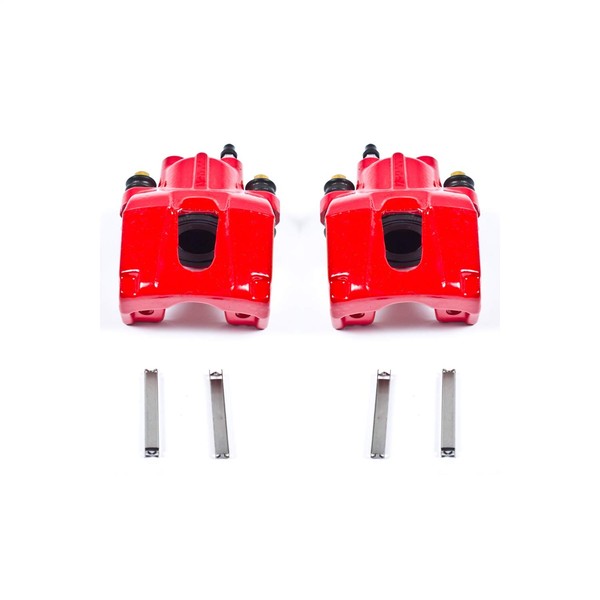 Power Stop Rear S4998 Pair of High-Temp Red Powder Coated Calipers