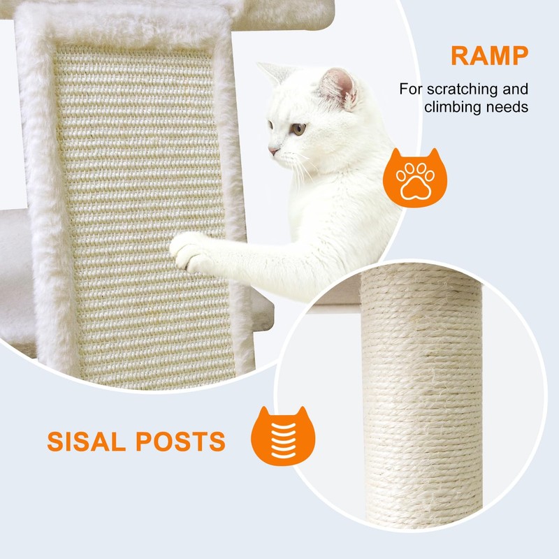 82" Giant Cat Tree for Indoor Cats Large Adult Tall