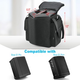 TXEsign Travel Carrying Backpack for Bose S1 Pro/Bose S1 Pro+, Slip Cover Case with Shoulder Strap &Accessory Pocket, Portable Carry Bag Holder w Handle Strap for Bose Speaker
