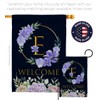Breeze Decor Welcome E Initial Garden House Flag Kit Monogram