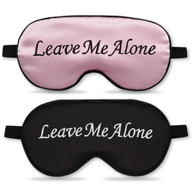 NICECONE 2 Pack Funny Sleep Mask,Soft Silky Satin Eye Mask Cover for Sleeping with Adjustable Elastic Strap Silk Blindfold Blackout Side Sleeper Eye Covers for Full Night's Sleep,Nap Meditation