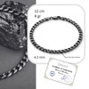 STERLL Mens Sterling Silver Bracelet Black Oxidised Eco Packaging Men
