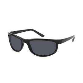 Edge I-Wear Black Sporty Sunglasses with Grey Polarized Lens & Slim Temples for Men
