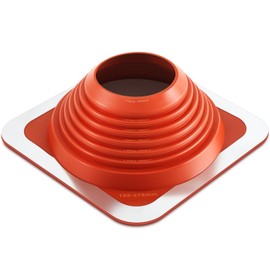 Yaocom Silicone High Temp Roof Boot Kit Metal Roof Flashing Boot Chimney Boot Metal Roof Pipe Boot Pipe Flashing Vent Boot, Orange(#7 Od 5-1/2"-11-1/2")