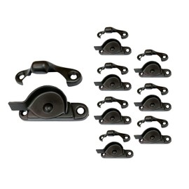 QCAA Zinc Die Cast Window Sash Lock, 2-7/16", Oil Rubbed Bronze, Made in Taiwan, 8 Pack