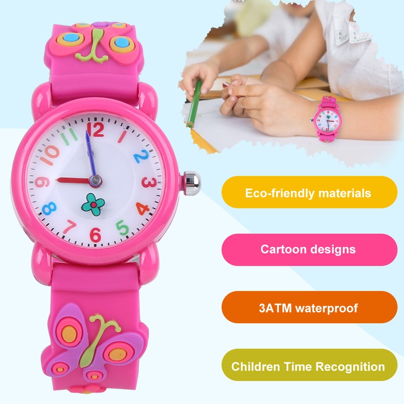 Waterproof Kid Cartoon Watch Cute Exquisite Pattern Children Wrist Watch