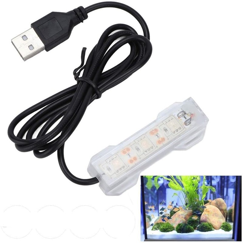 JIzian Small Aquarium Led Light, Multicolor Led Fish Tank for
