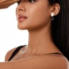 Black and White Earrings for Women, Vintage Hypoallergenic Front Back