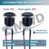 DMWD 5pcs 16mm Latching Metal Push Button Switch Aluminium Shell
