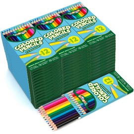 YEGEER 528 Count Colored Pencils Bulk, 12 Assorted Colors, 44 Packs Pre-sharpened Coloring Pencils Set for Kids and Adult, Teachers Essential Classroom Prizes, Back to School Supplies (528)