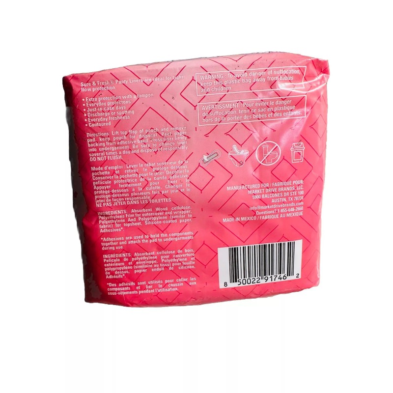 Sure & Fresh Super Panty Liners 40 Count 1 Pack