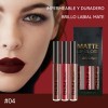 Kit Lápiz Labial Líquido Mate De Larga Impermeabl Y Duración