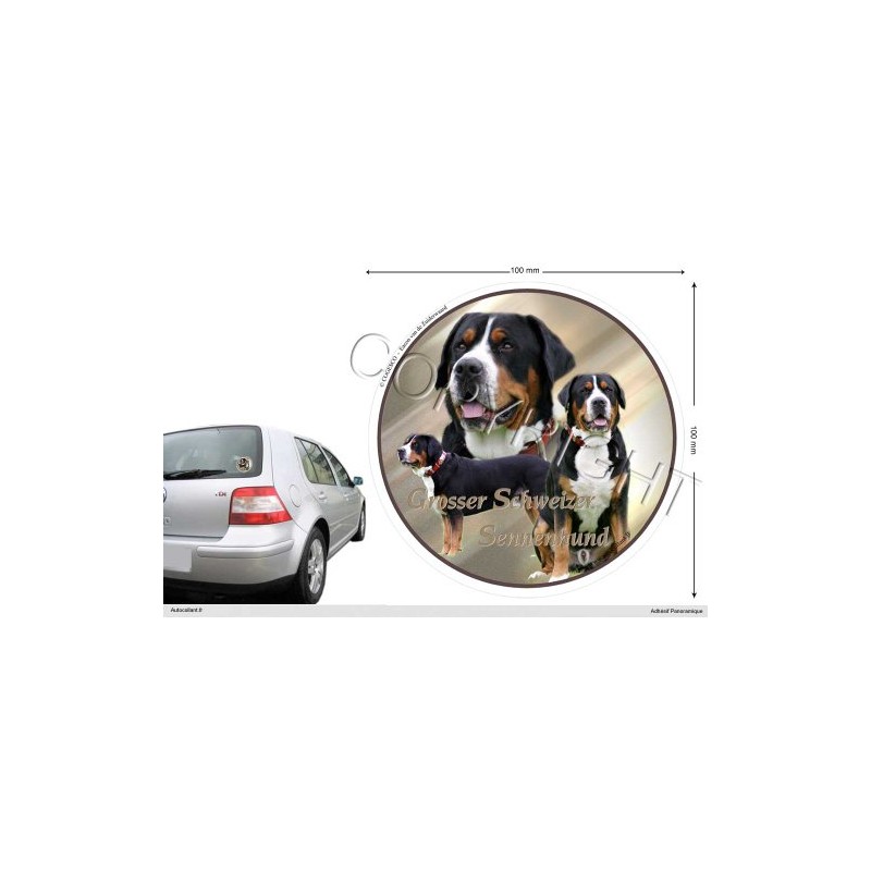 Circular Stickers Dog 10 cm Distance from Wall 60 cm