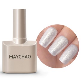 MAYCHAO 15ML Gel Nail Polish 1Pc Mermaid White Gel Polish Soak Off UV LED Nail Polish Nail Art Starter Manicure Salon DIY at Home, 0.5 OZ