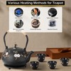 Dyna-Living Cast Iron Teapot Japanese Tea Kettle Set 1200ml/40.6oz Japanese