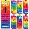 Jetec 60 Pcs Jesus Loves Me Bookmarks John 3 16