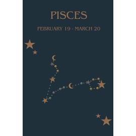 Pisces Zodiac Star Sign Notebook: Elegant Journal with Pisces Star Constellation Design – With Lined Paper Interior, Ideal Secret Santa Gift or A Treat for Yourself!